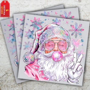 Christmas DTF Transfer, Santa Blowing (Heat Press Shirt Art)