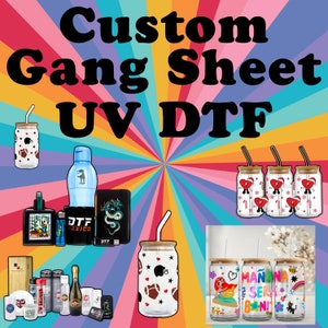Custom UV DTF Gang Sheet, Cup Wrap UV Dtf, Ready to Press, Custom Stickers, Uv Dtf Sublimation, Wholesale Uv Dtf, High Quality