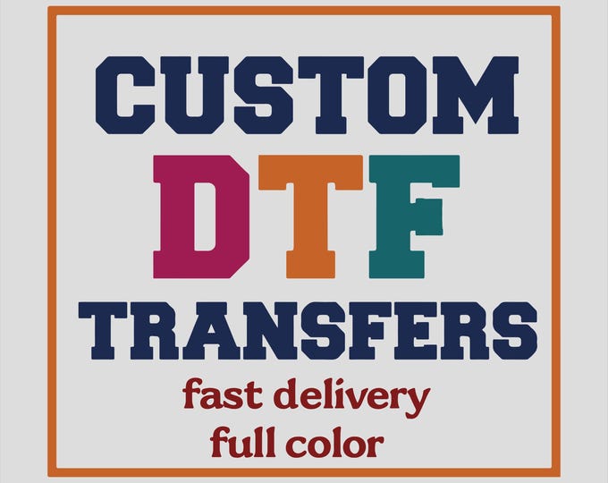 Featured listing image: Dtf prints, Dtf Transfers, Custom Transfers, Custom Full Color, Custom Dtf Print, Wholesale Dtf Print, Gang Sheet, Custom Heat Transfer