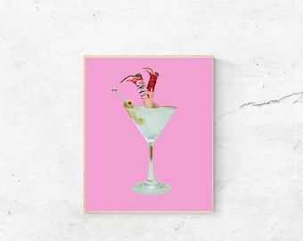 Cowgirl Dirty Martini Printable Wall Art. Downloadable Print. Retro Cowboy digital print. Printable Wall Art. Trendy Modern Cowgirl Print