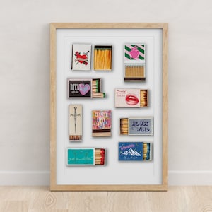 Impresión de caja de cerillas ACOTAR, arte de pared booktok, arte imprimible ACOMAF, corte de espinas y rosas, Sarah J Maas, descarga digital, decoración de bookstagram