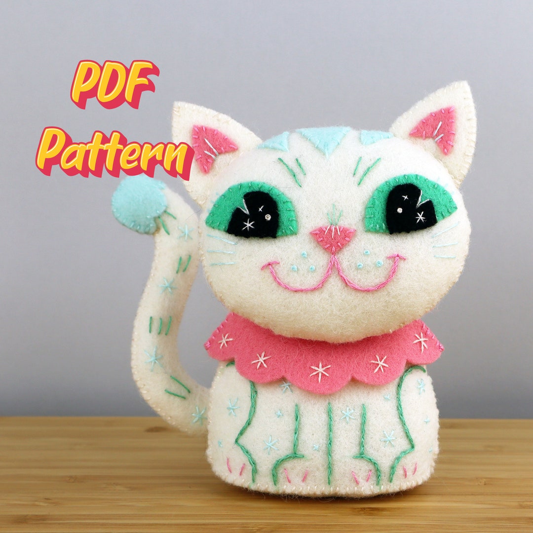 Christmas Cat Felt PDF Pattern - Etsy