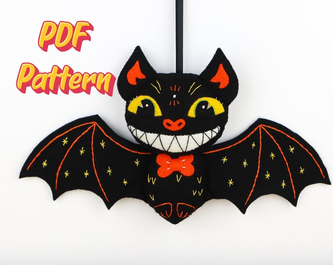 Halloween Bat Decoration PDF Pattern Etsy