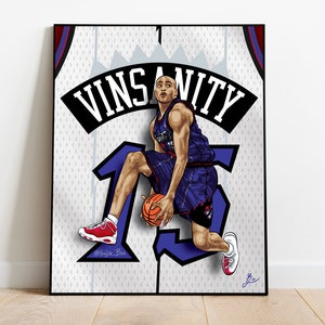 VINSANITY / Vince Carter / Toronto Raptors / Basket / NBA / Illustrazione digitale / Opera d'arte / Stampa