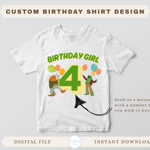 Custom Number Frog and Toad Birthday Girl Shirt Printable Frog Birthday Party Iron On, Transfer for Sublimation birthday Party Decor