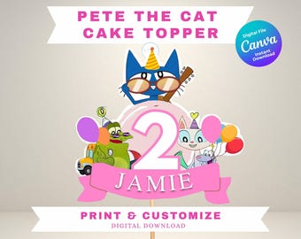 Pete the Cat Geburtstagseinladung Vorlage: Storybook Party (Digitaler Download)