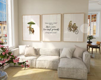 Frog and Toad Book Poster Set: Kids Room Decor (Digital Download)