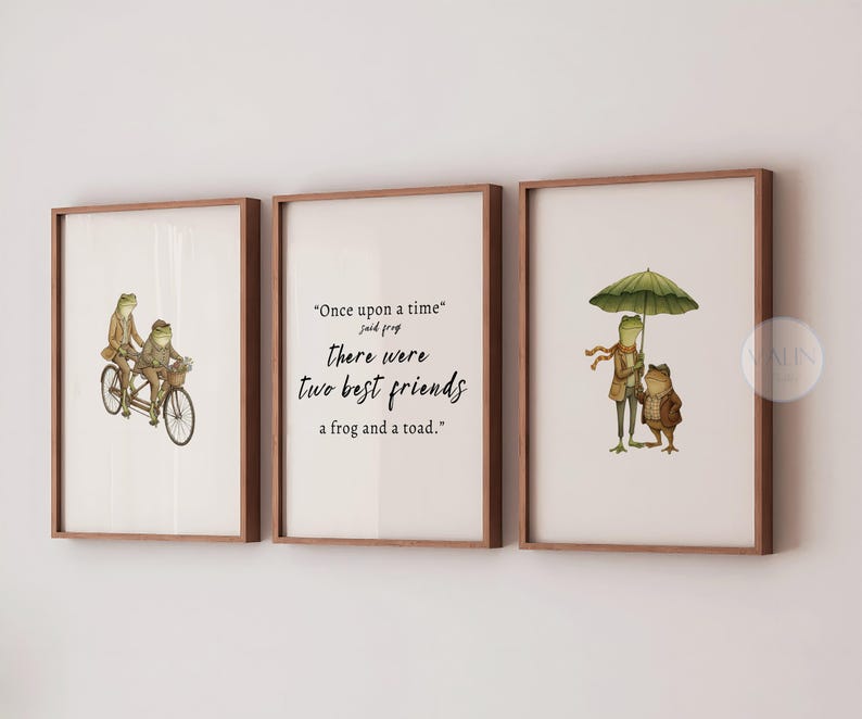 Frog and Toad Kids wall Decor Poster to decorate their rooms with a story time book character poster