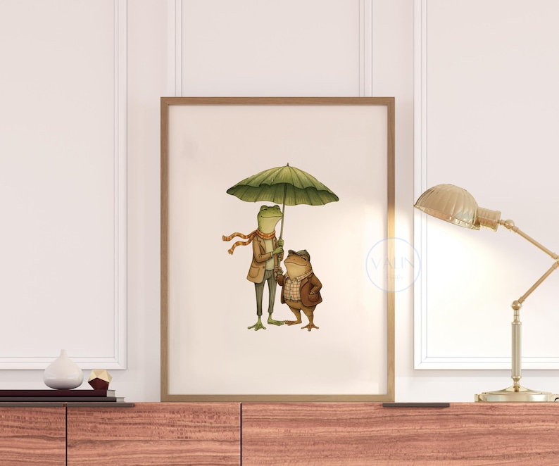 Frog and Toad Kids wall Decor Poster to decorate their rooms with a story time book character poster