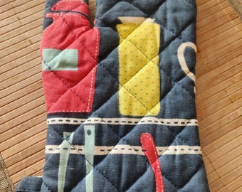 Cotton Oven Mitt Colorful Pots & Pans Kitchen Decor