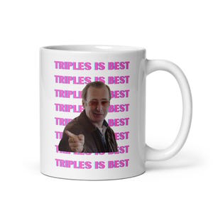Triples Is Best Bob Odenkirk I Think You Should Leave With Tim Robinson Meme Ceramic Mug | Funny Gift Idea For Fans of ITYSL Sketch Comedy