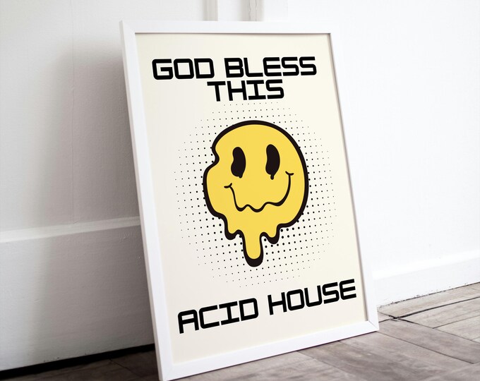Shoom Rave Acid House Smiley Face Old Skool Rave Unisex T Shirt - Etsy