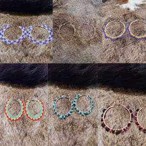 Beaded Hoop Earrings