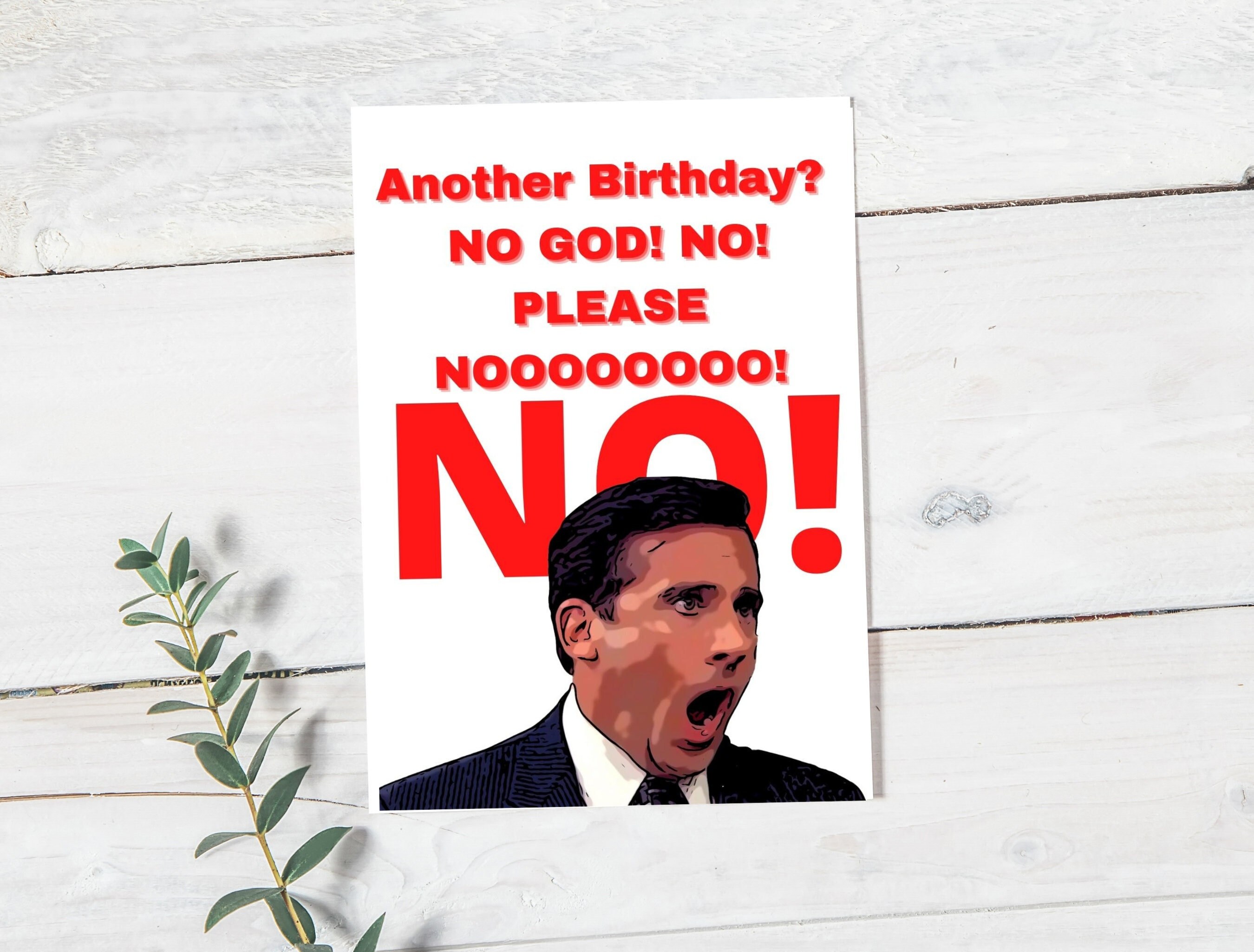 PRINTABLE OFFICE CARD Michael Scott Not Another Birthday - Etsy