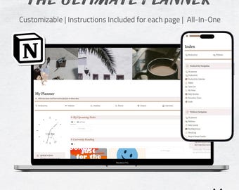 究極のライフプランナー、Notion オールインワン ライフプランナー、Notion That Girl プランナー、美的 Notion プランナー、デジタル Notion ダッシュボード テンプレート