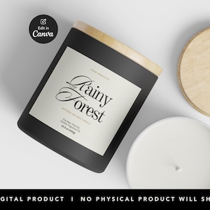 Printable Luxury Candle Label Canva Template, Modern Candle Label Design, Custom Candle Label Template, Editable Candle Sticker