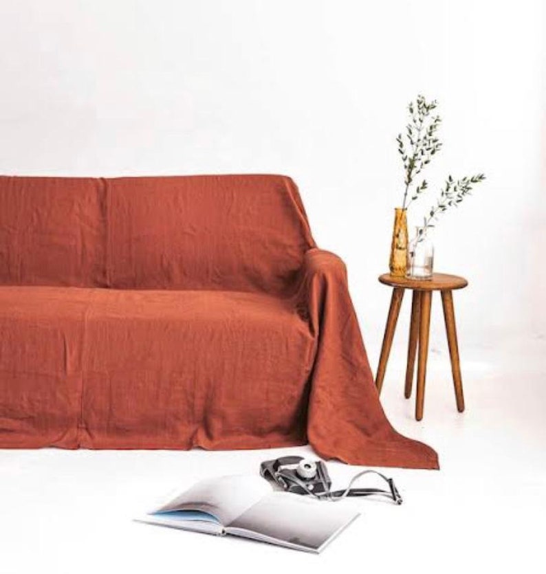 Natural Light Cotton Couch Cover Cotton Drop Cloth Couch Etsy