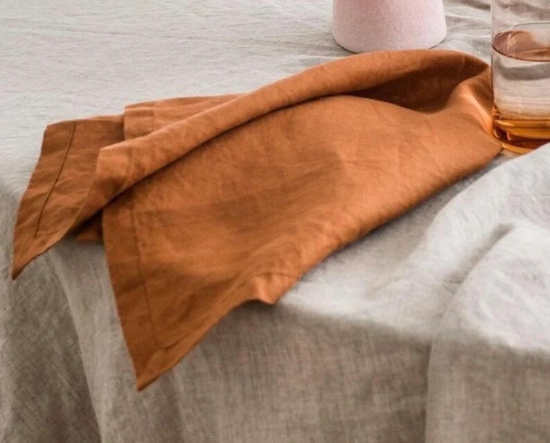100 Pack Terracotta Napkin Cotton Napkins Handmade Napkin Etsy