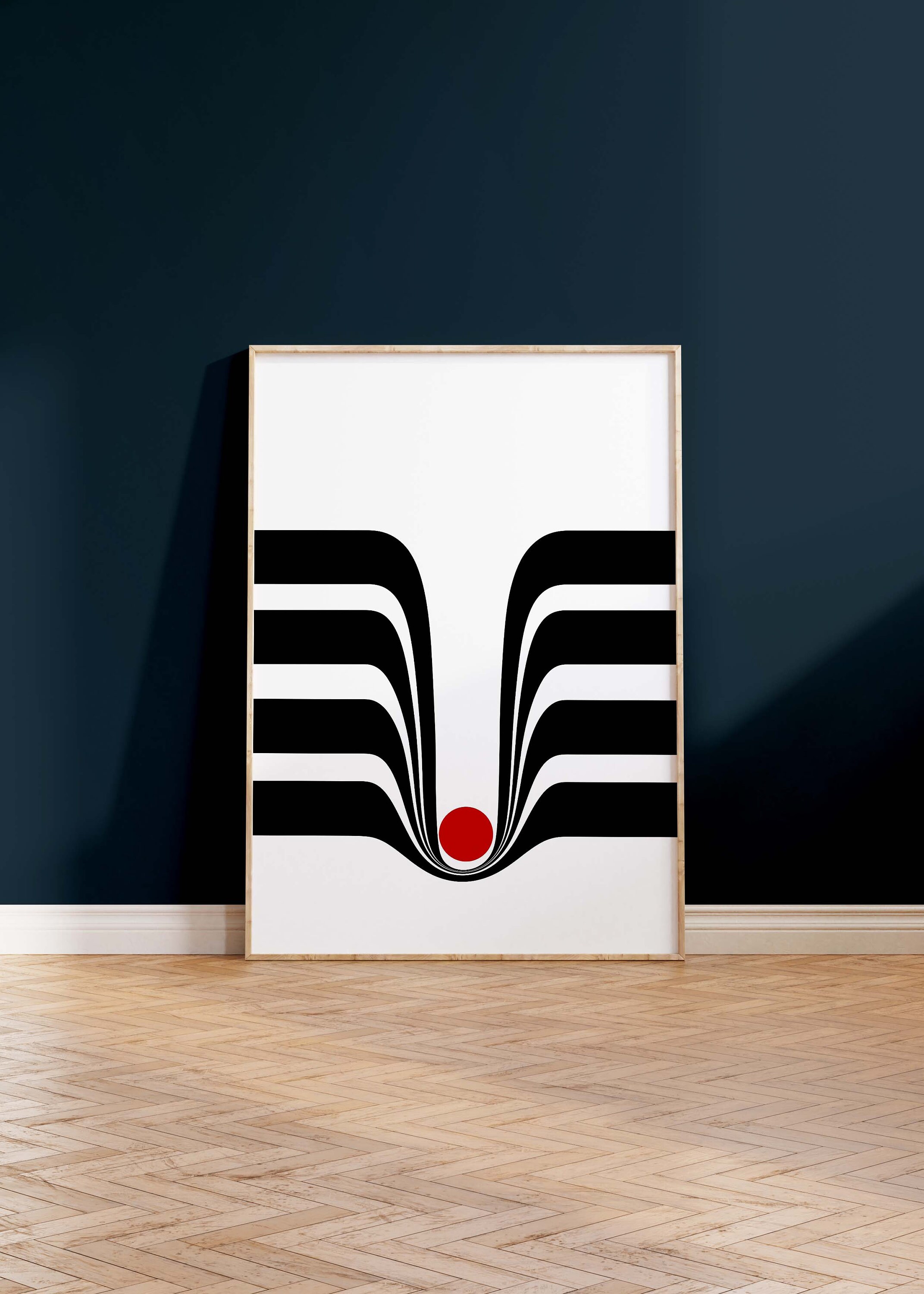 Modern Black and White Striped Art Print Bold Geometric Lines Trendy ...