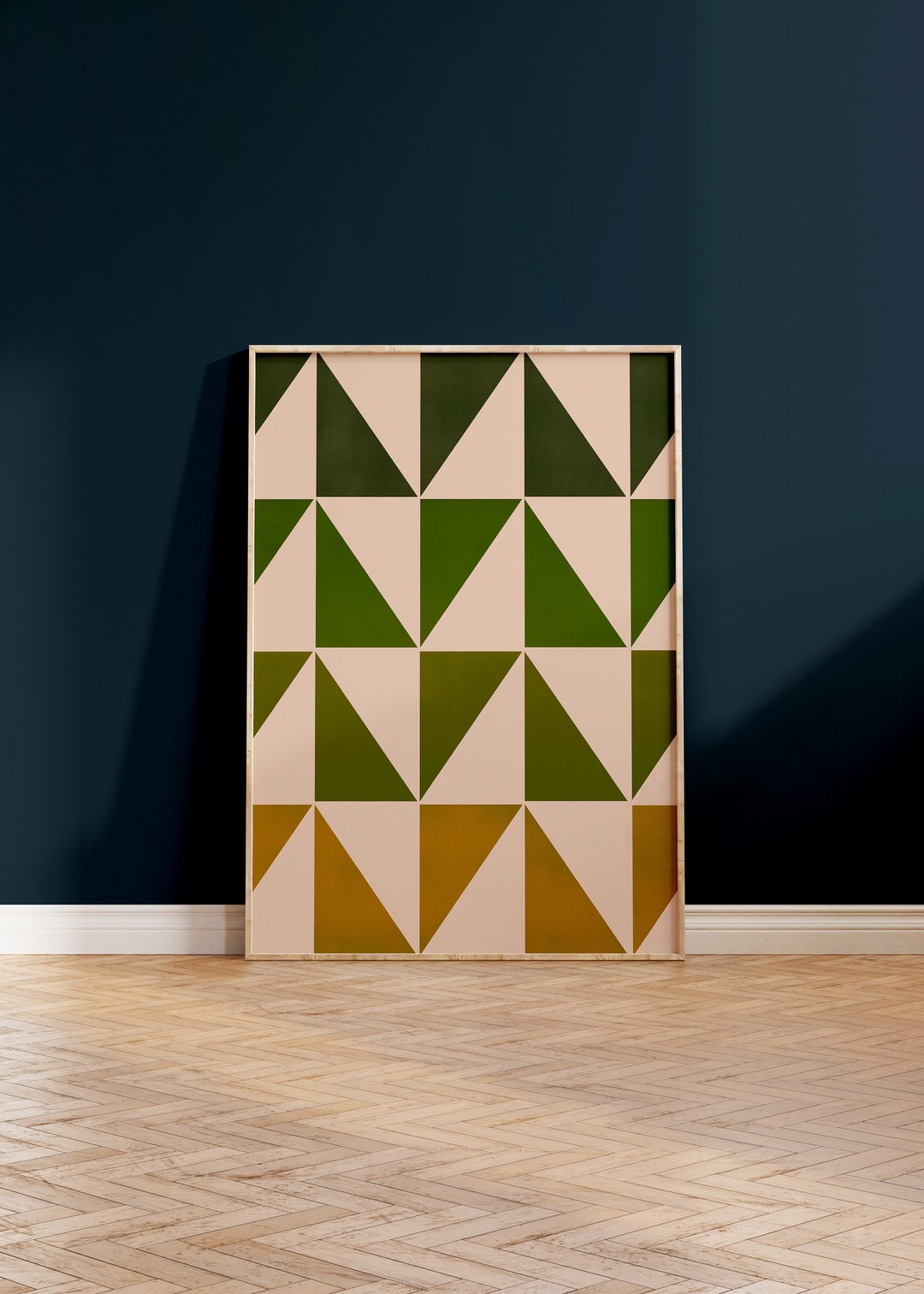 Trendy Living Room Wall Art Mid Century Geometric Art Print Pastel