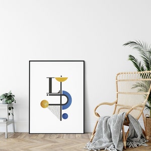 Letter L Poster Print, Typography Wall Decoration, Unique Alphabet ...