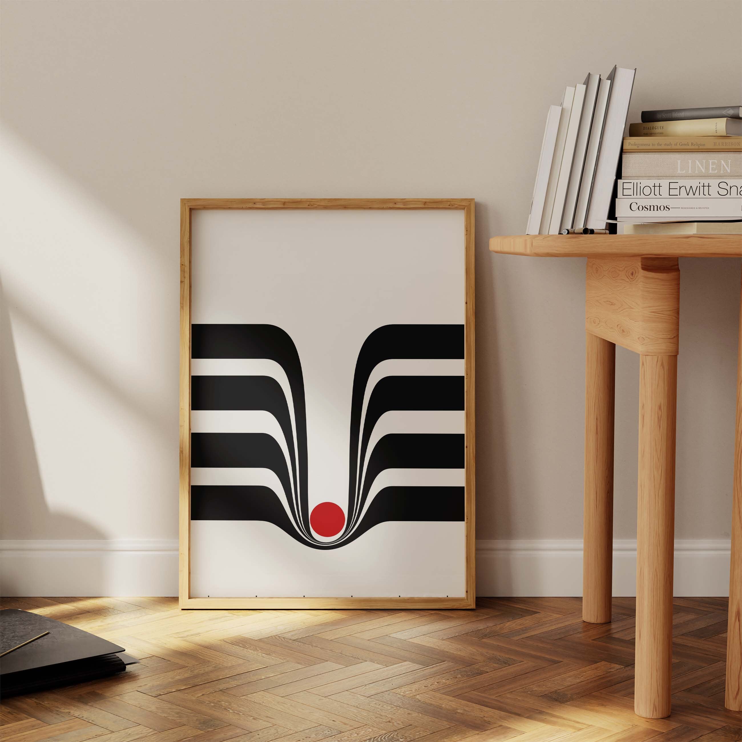 Modern Black and White Striped Art Print Bold Geometric Lines Trendy ...
