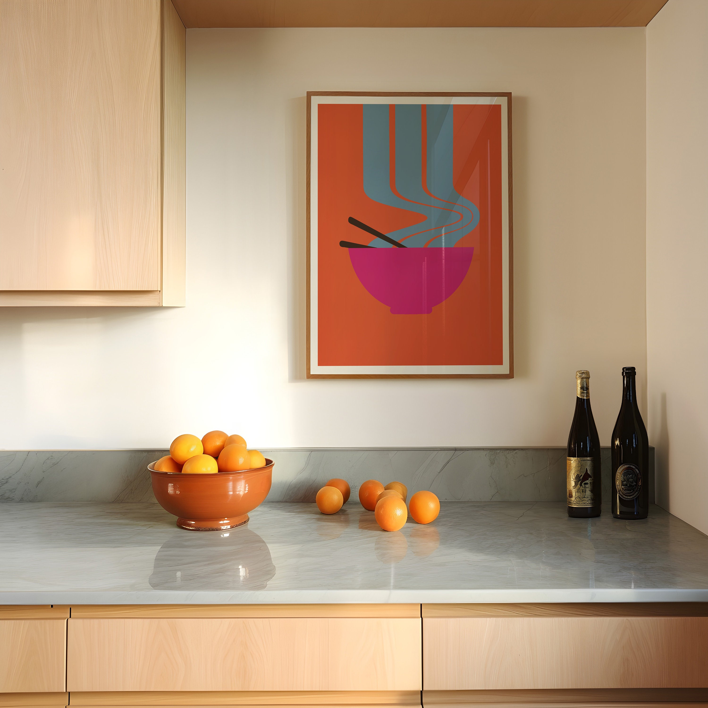 Kitchen and Dining Triptych Wall Art Printable Colorful Food Drink ...