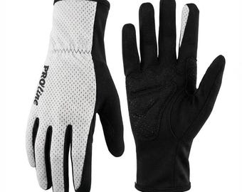 ProLine Windtex Winter Cycling Gloves • Size M • White • 1 Pair