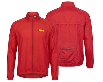 Pro' Line Zero Wind Red XXXL Windproof Raincoat MTB Road Gravel Cycling Jacket
