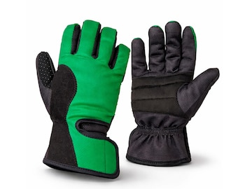Unisex Winter Cycling Gloves M Windtex Waterproof Windproof Fleece Green Black Made in Italy