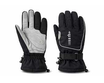 RH+ Nordic Glove Black XXL Winter Waterproof Windproof Gloves with Non-Slip Palm – Size XXL