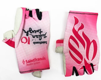 Vintage Pink Cycling Gloves Saint Francis Tulsa Tough L Cycling Gloves Bicycle, Mountain bike, Bike, Racing bike,