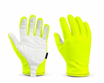 Unisex Long Winter Cycling Gloves, Windproof, Reinforced Non-Slip Palm, High Visibility, Ideal for Road Bikes and MTBs, Made in Italy