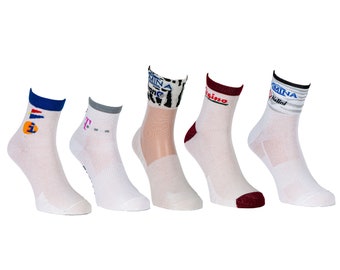 Socks Cycling Socks Sports Team Vintage Cycling Socks Size 37/41 Casino,Domina Vacanze, T-mobile TeleKom, Banesto Ibanesto,Domina Elitron