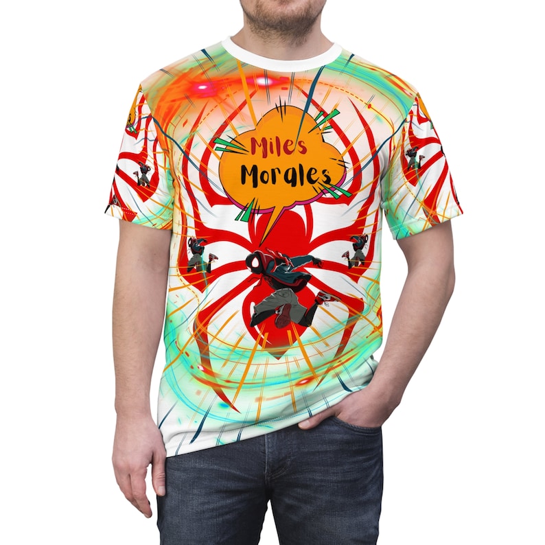 Vibrant And Colorful! "Miles Morales" Unisex Cut & Sew T-Shirt (AOP) image 1
