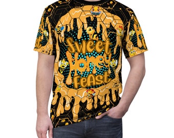 Sweet Golden Honey Feast Unisex Cut & Sew T-Shirt