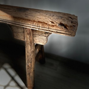 Reclaimed wood bench