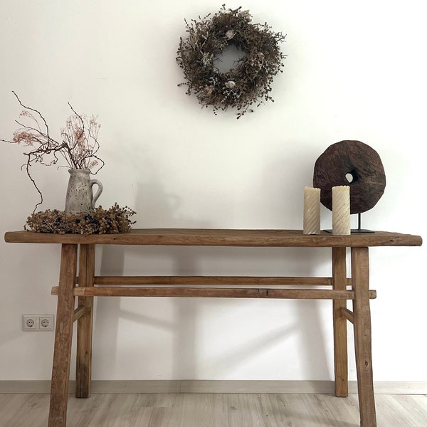 Reclaimed wood console