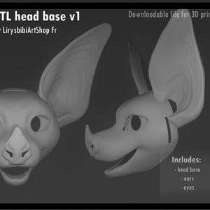 BAT 3D BASE  fursuit headbase to print