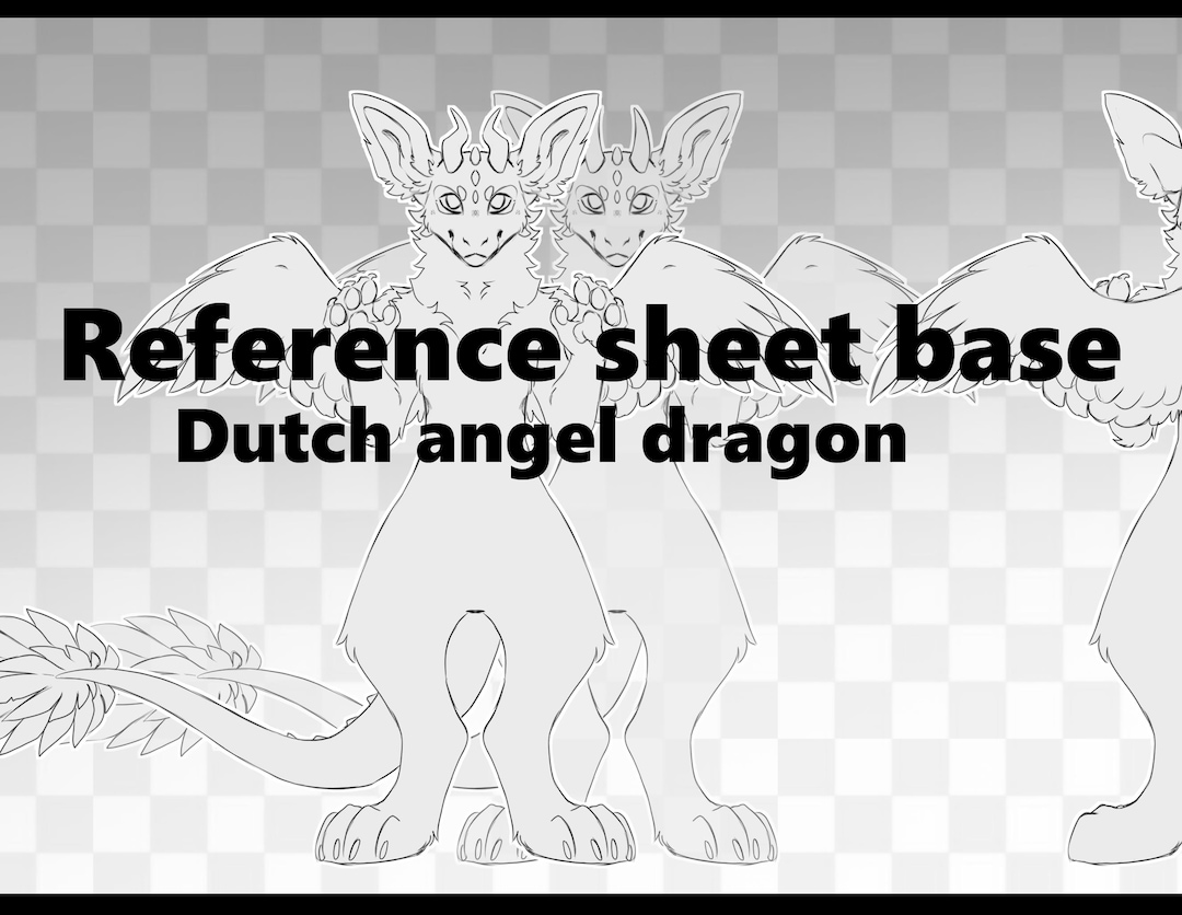 Dutch Angel Dragon Base for Reference Sheets - Etsy