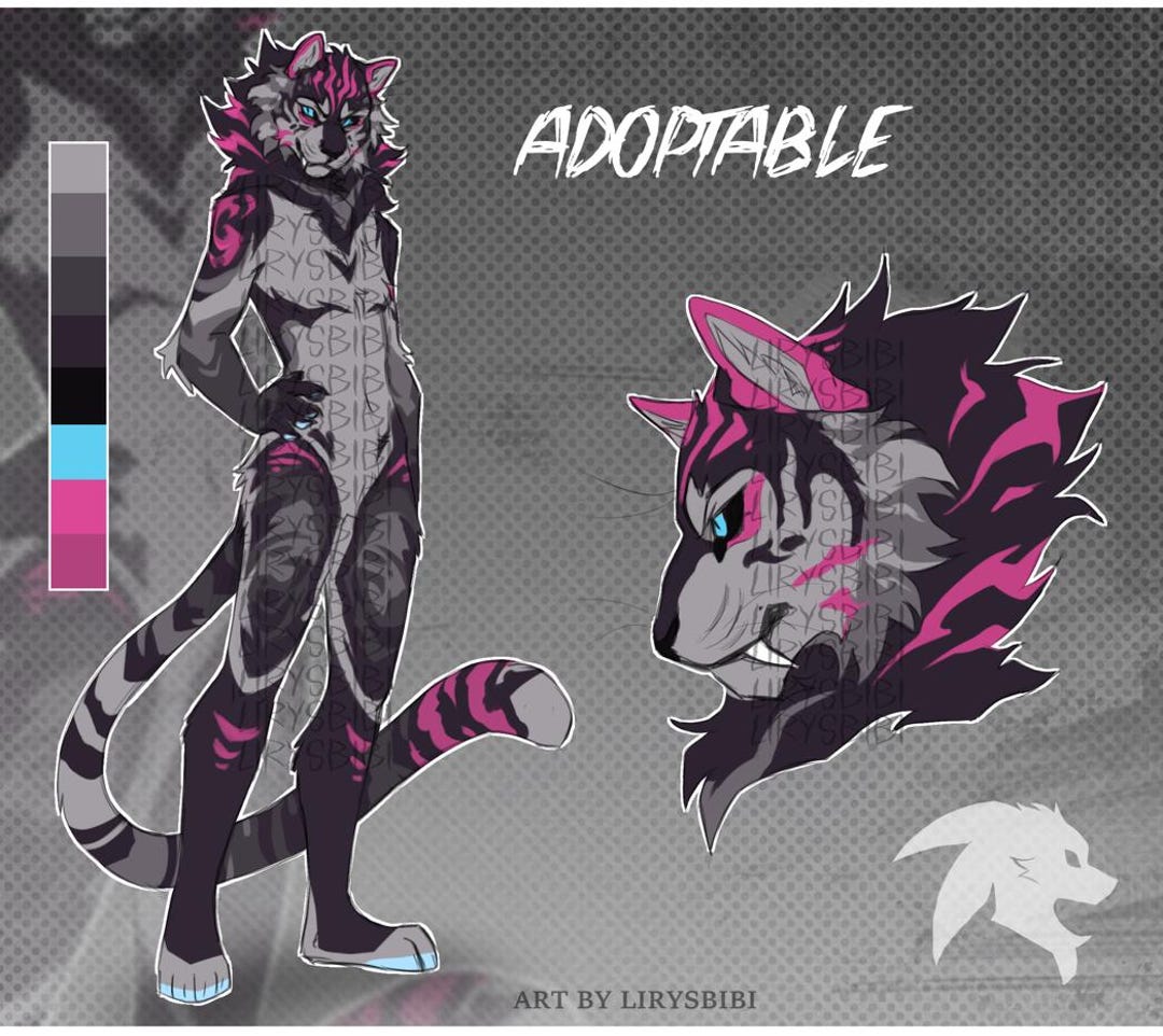 Tiger Adoptable Furry Adopt Fursona/ Fursuit Refferece Sheet - Etsy