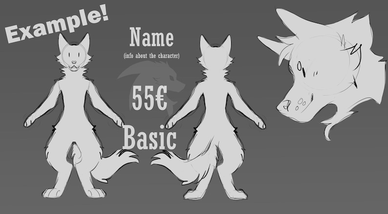 Furry Reference Sheet Commissions Open! READ DESC! - Etsy