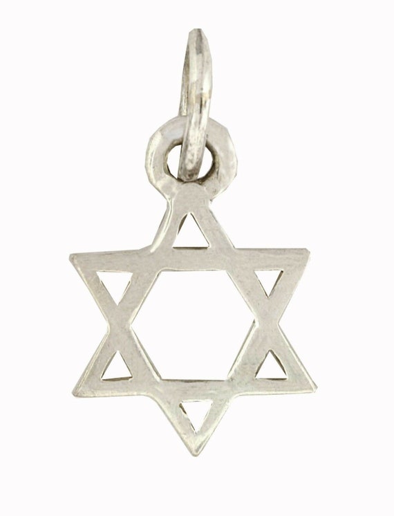 Classic Traditional Sterling Silver Star of David… - image 1