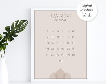 Ramadan calendar, Ramadan calendar, Ramadan countdown printable, Ramadan mubarak, Ramadan poster, digital poster