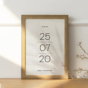Póster personalizado, regalo de San Valentín, póster de fecha, póster de pareja, regalo de boda, regalo personalizado, regalo de aniversario, póster