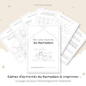Libro de actividades de Ramadán para imprimir, juegos para imprimir, colorear, actividades infantiles de Ramadán,