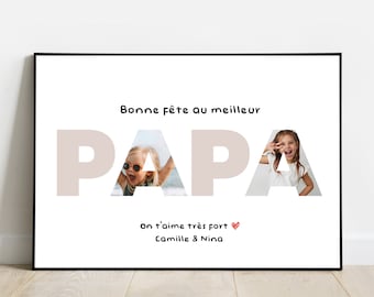 Póster de papá, feliz día del papá, día del padre, regalo para papá, regalo personalizado, póster personalizado, regalo de cumpleaños
