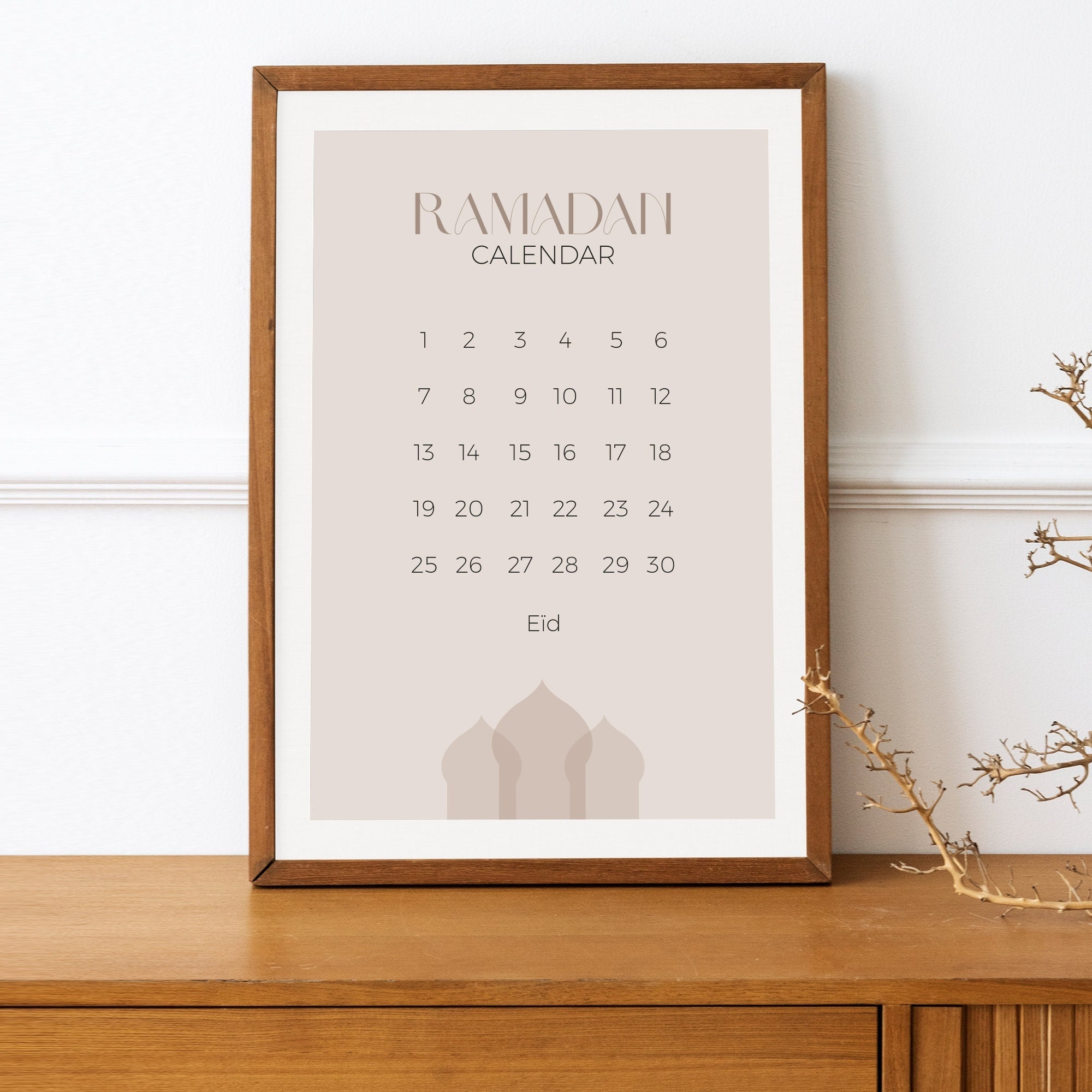 Ulikey Calendrier de lAvent Ramadan, Calendrier Ramadan DIY avec 30