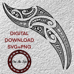 Māori Tribal Design, SVG, PNG, digitaler Download, Instant, Cricut, Silhouette, Design, Neuseeland, Kiwi