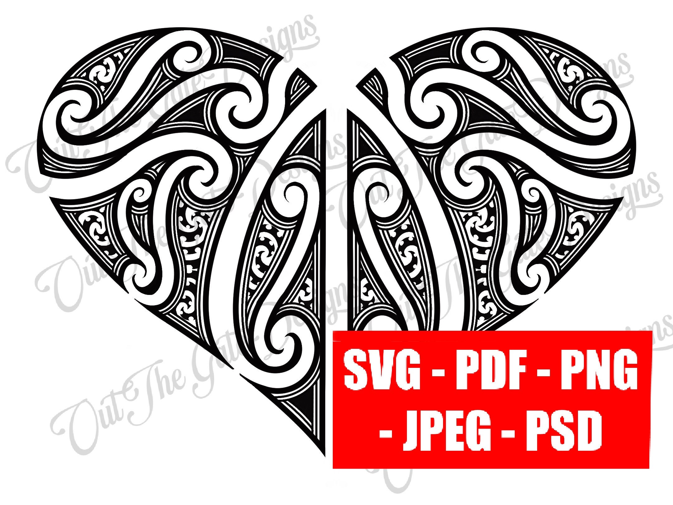Maori Heart Svg Maori Svg New Zealand Art Aroha Love Etsy Australia